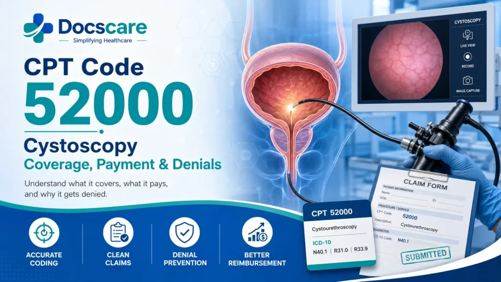Cystoscopy CPT Code 52000: Coverage, Payment, and Denials