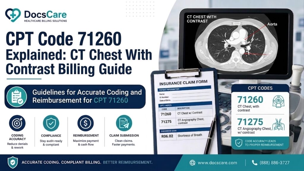 CPT Code 71260 Explained: CT Chest With Contrast Billing Guide
