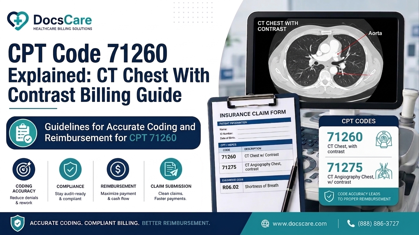 CPT Code 71260 Explained: CT Chest With Contrast Billing Guide